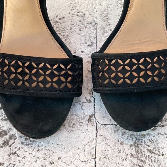 Antonio Melani Women Heel Sandal Sandal Black Leather Shoes Size 9.5M - Picture 2 of 11